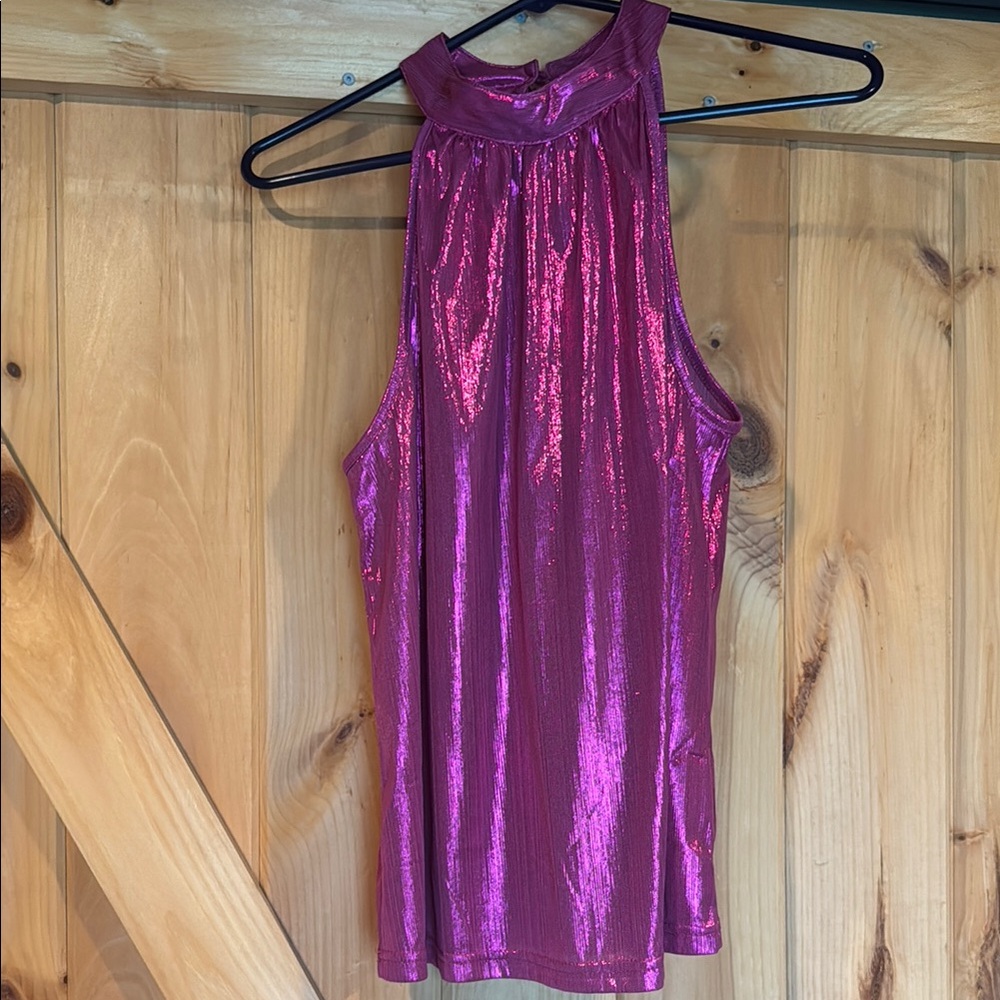 Shimmering Pink Sleeveless Top